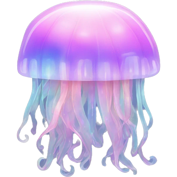 Holographic Pastel jellyfish emoji