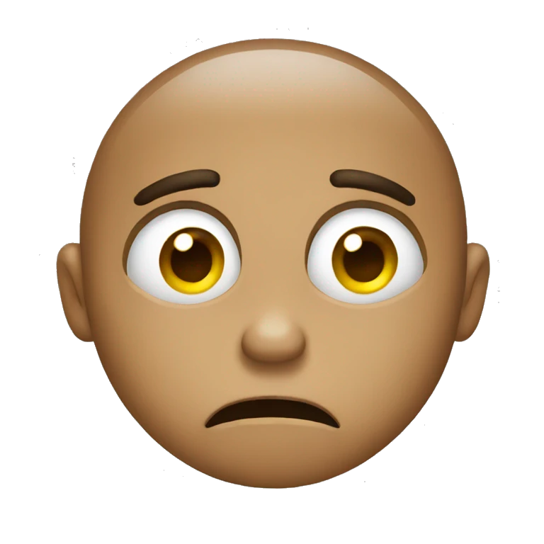 Guilty worried face emoji
