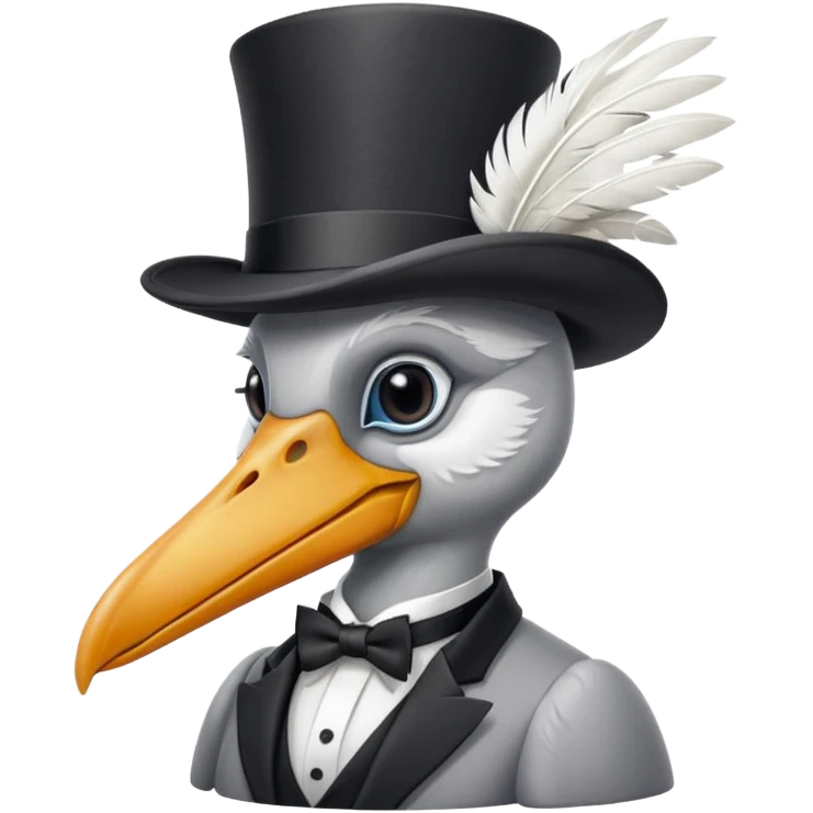 pelican in top hat emoji