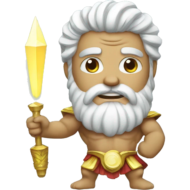 zeus holding a lightining bolt emoji