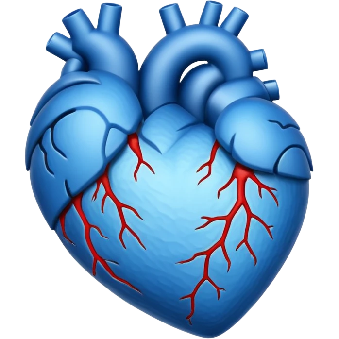 Beating blue love emoji