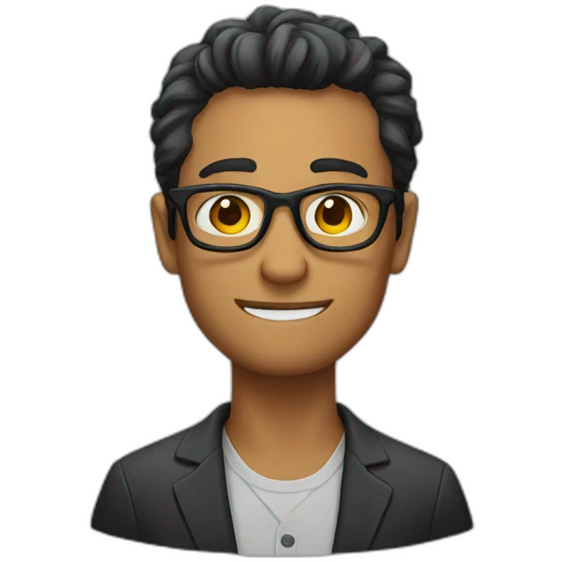 man with glasses emoji