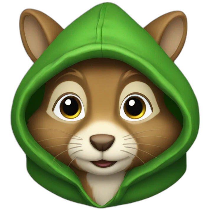green hood squirrel emoji