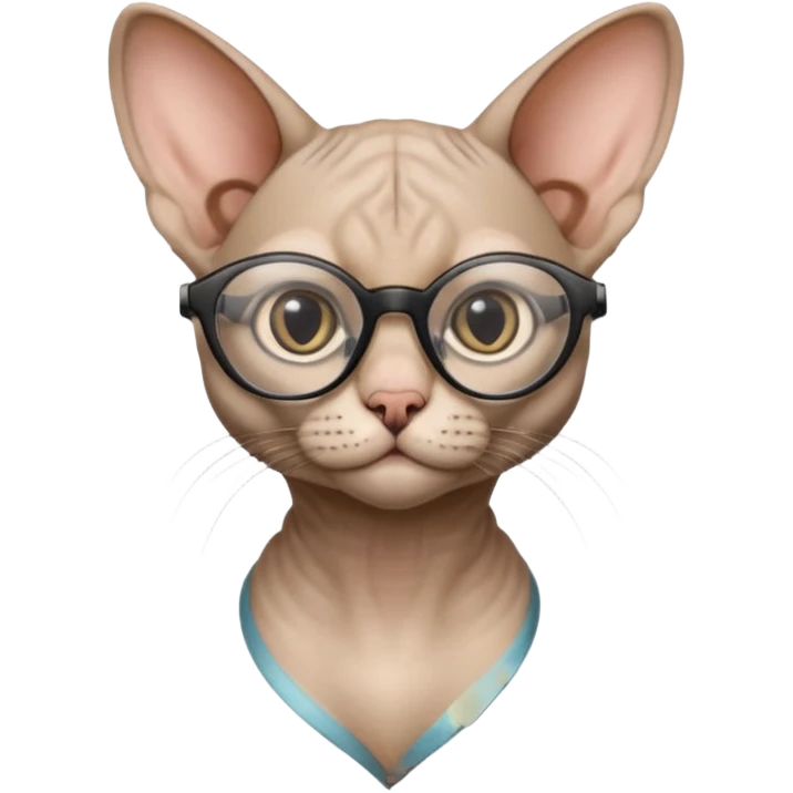 sfenks cat with glasses emoji