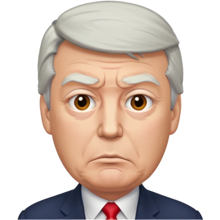 Donald Trump cross face emoji