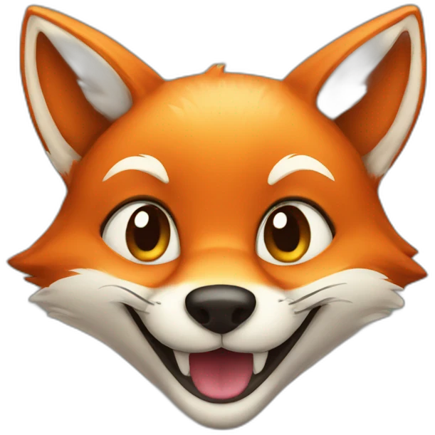 Fox color grin emoji