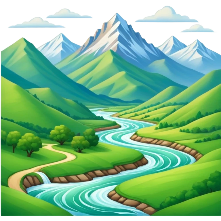 landscape painting on a canvas emoji