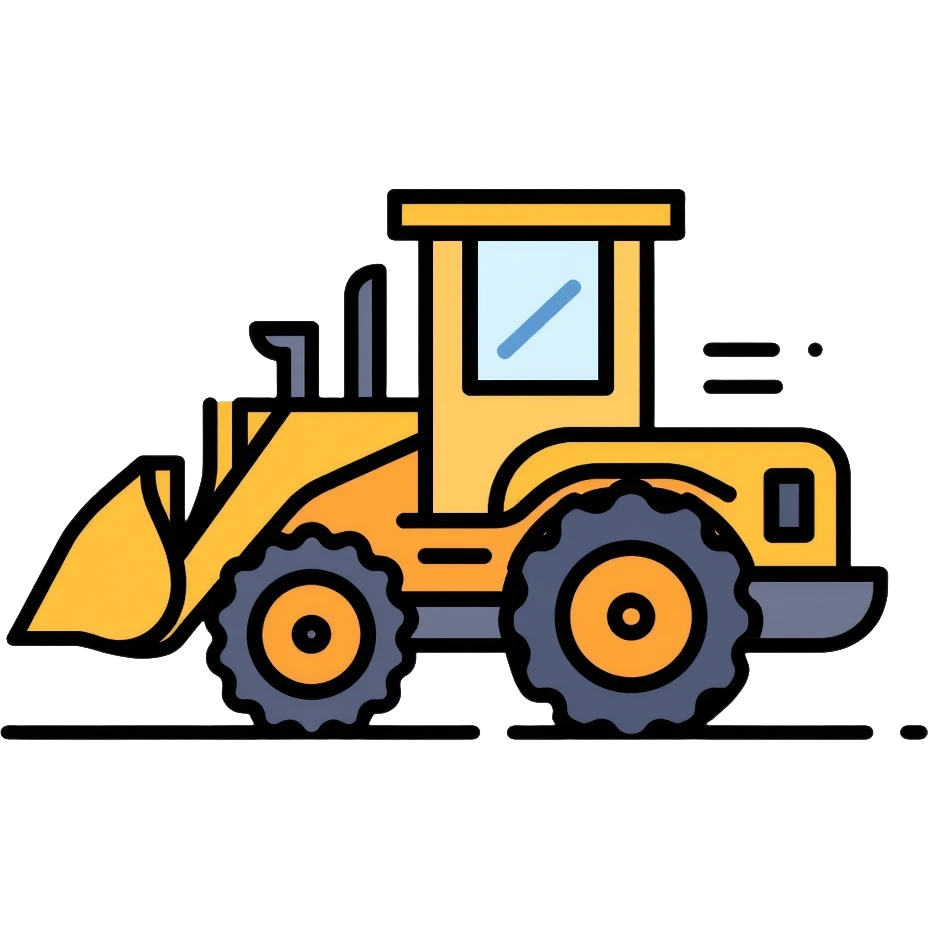 Construction equipment, bulldozer emoji