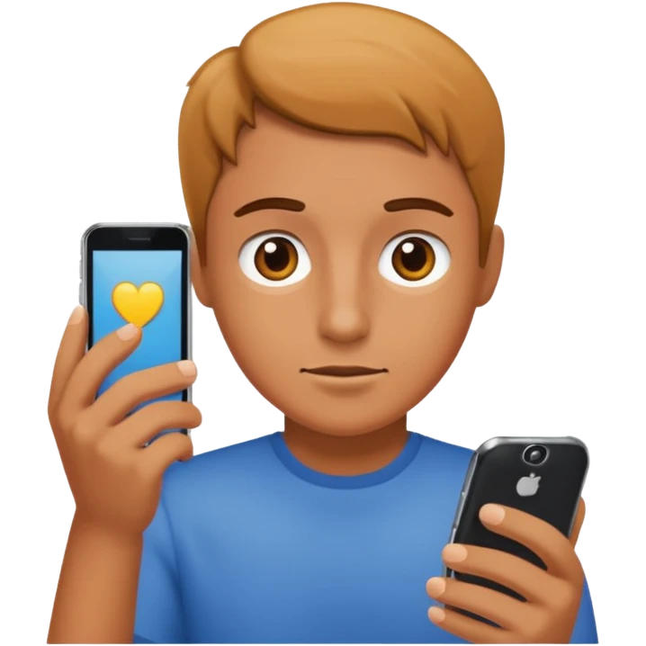 looking at a phone emoji