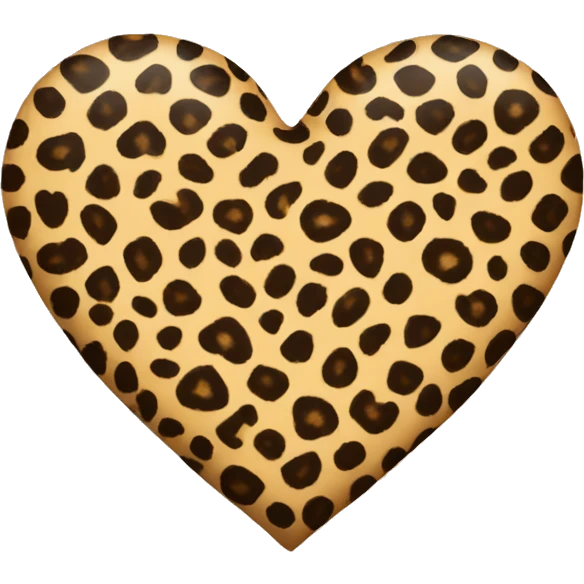 Cheetah print heart  emoji