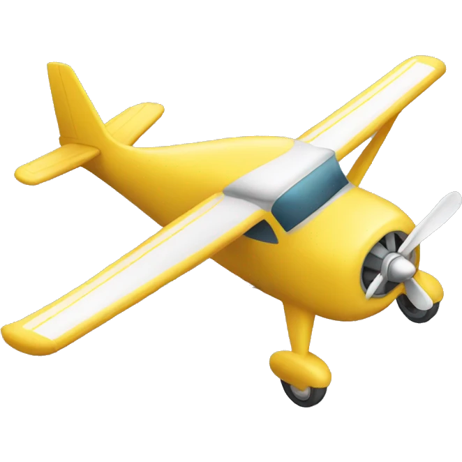 yellow plane with happy face emoji