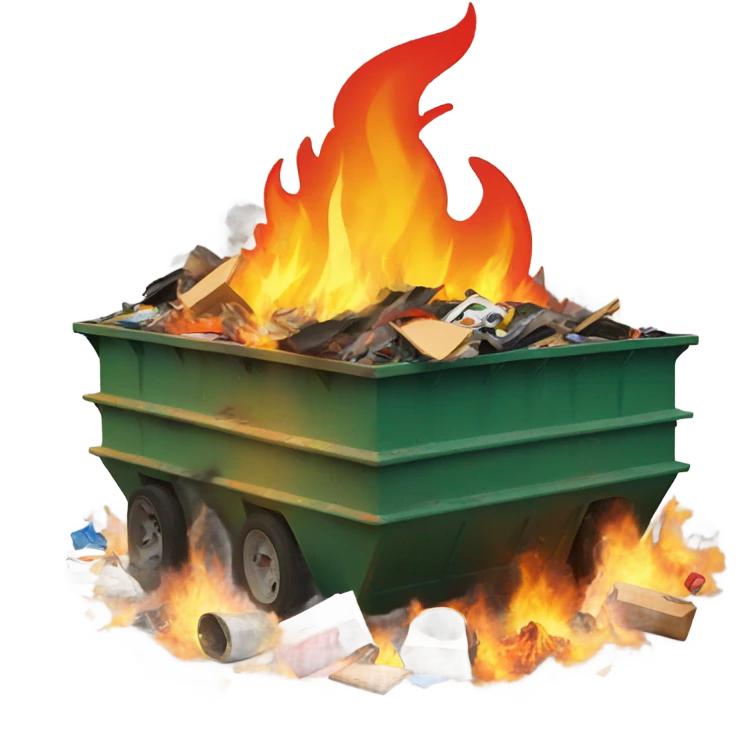 Dumpster fire  emoji