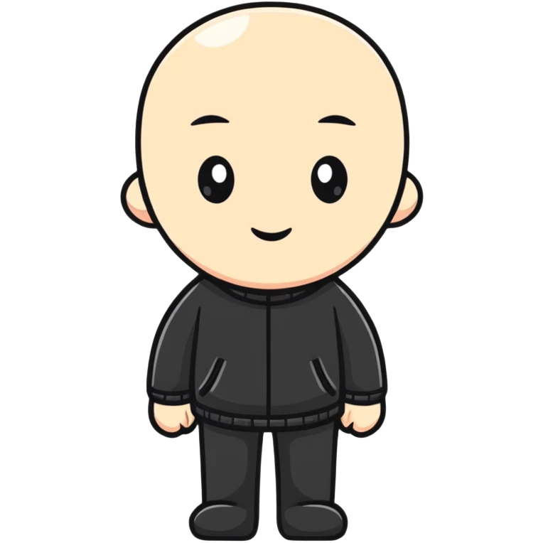 Gothic style character with black clothing and pale face emoji