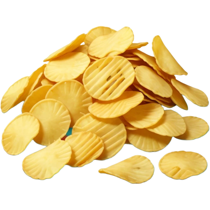full turquoise colored potato chips emoji
