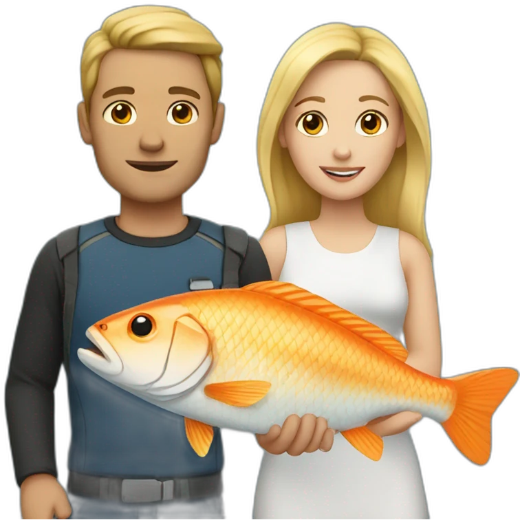 White person with fish emoji