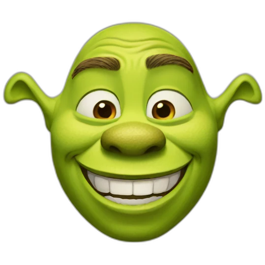 Shrek smiling emoji