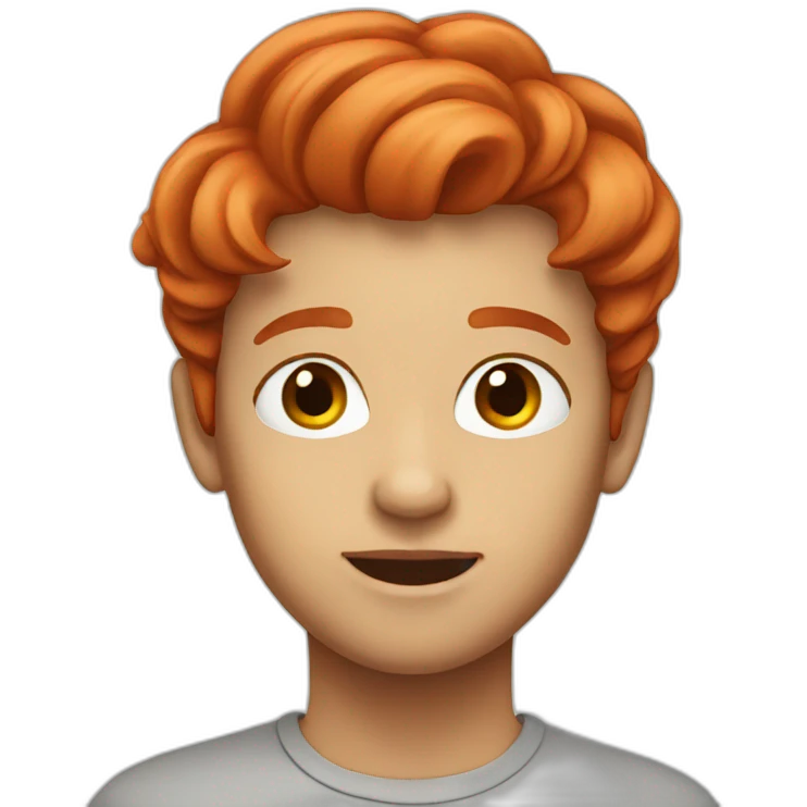 red hair face emoji