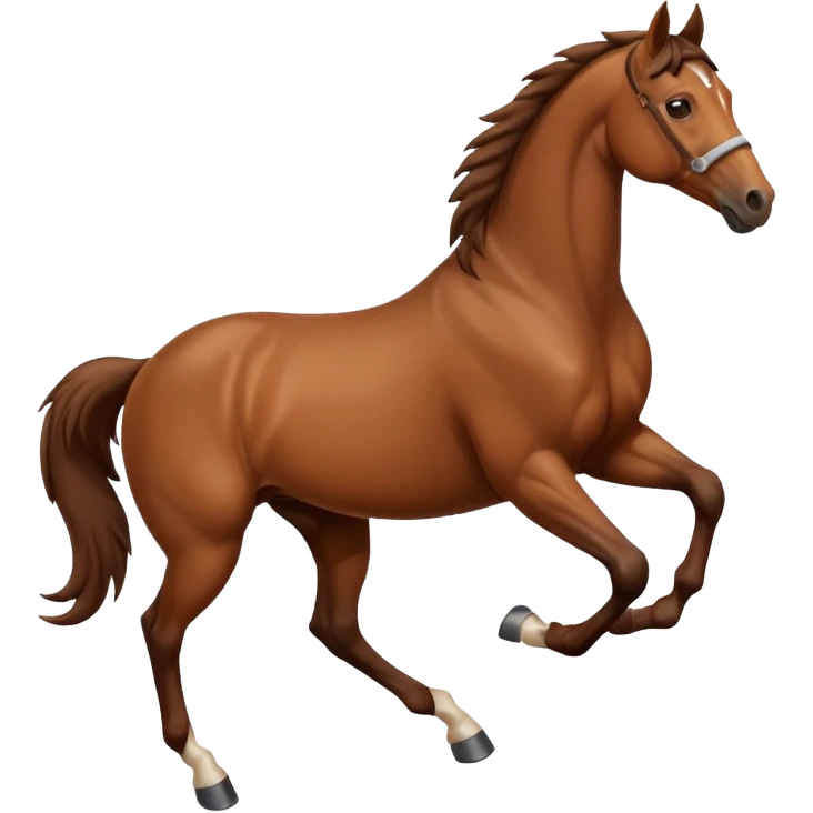 horse kicking pose emoji