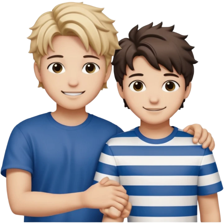 Greek god holding hands with Felix from Stray Kids emoji