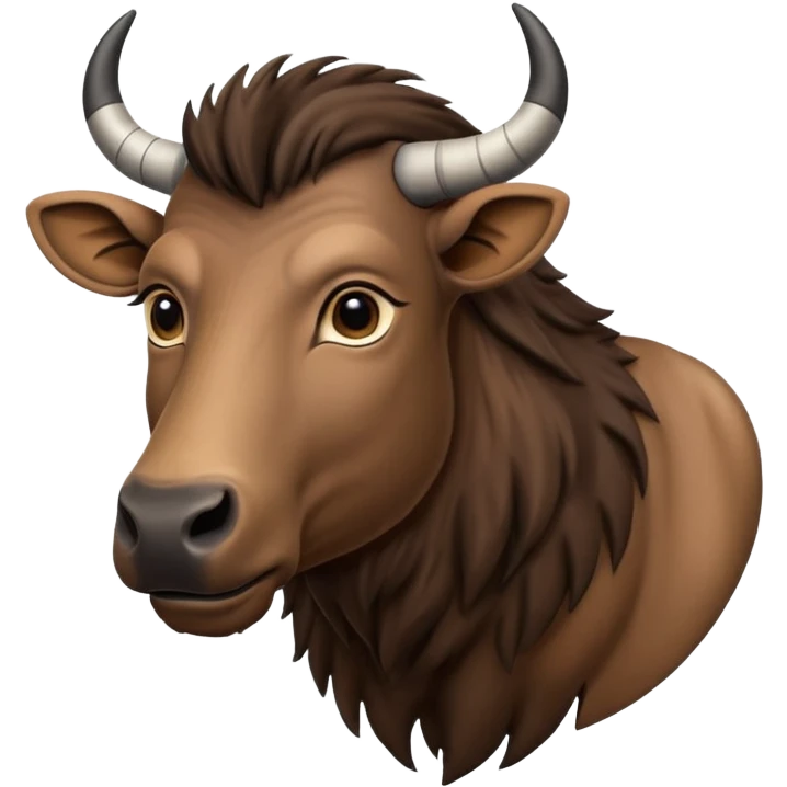 Realistic wildebeest with the hump and accurate face and body  emoji