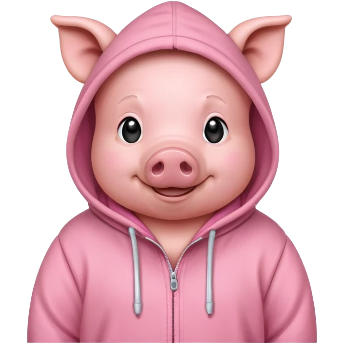 Pig wearing hoodie  emoji