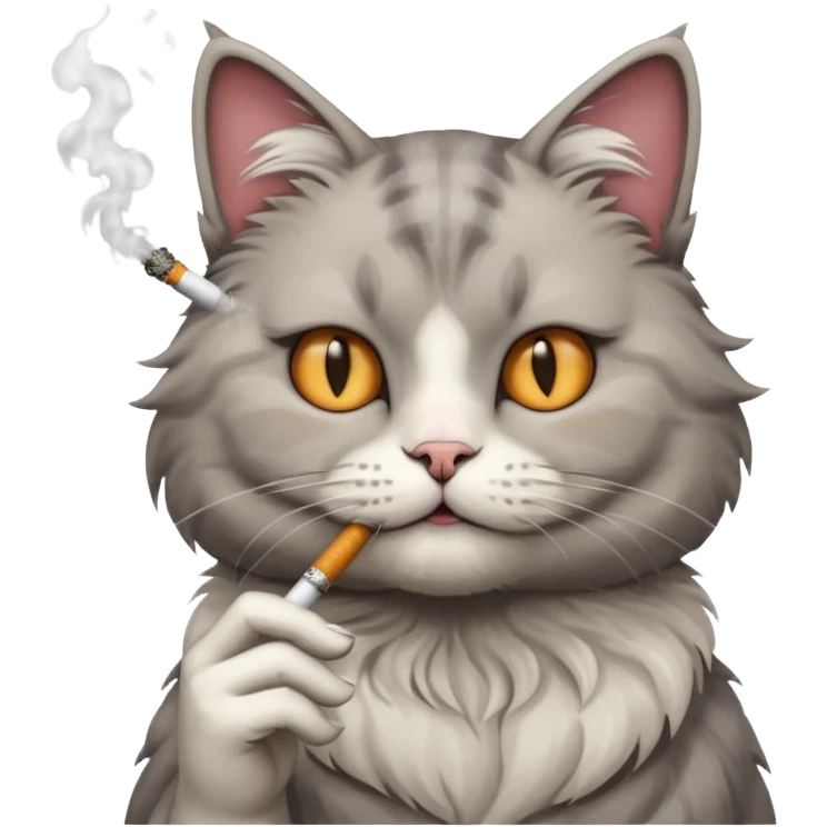 cat with cigarete emoji
