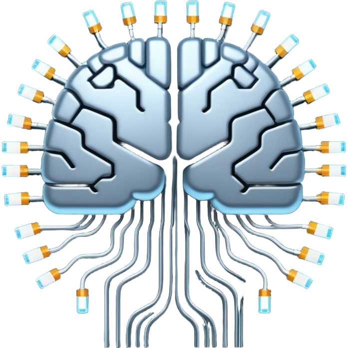 generate a realistic AI emoji based on an electronic brain emoji