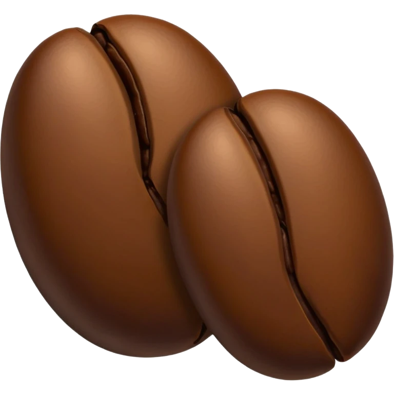 two coffee beans apple style emoji emoji