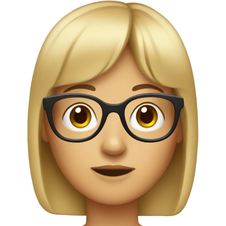  Kathy bangs and glasses emoji