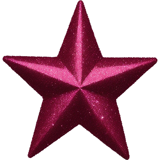 Burgundy Star with Glitter emoji