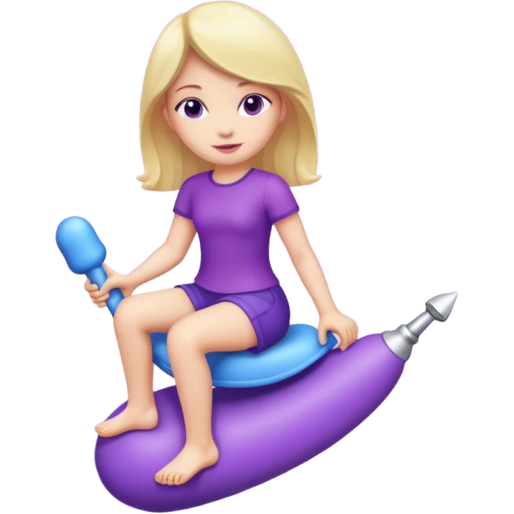 Girl ridding a dildo  emoji