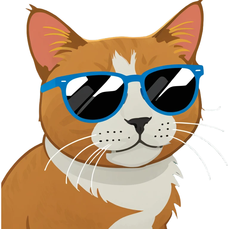 Cat with sunglasses emoji