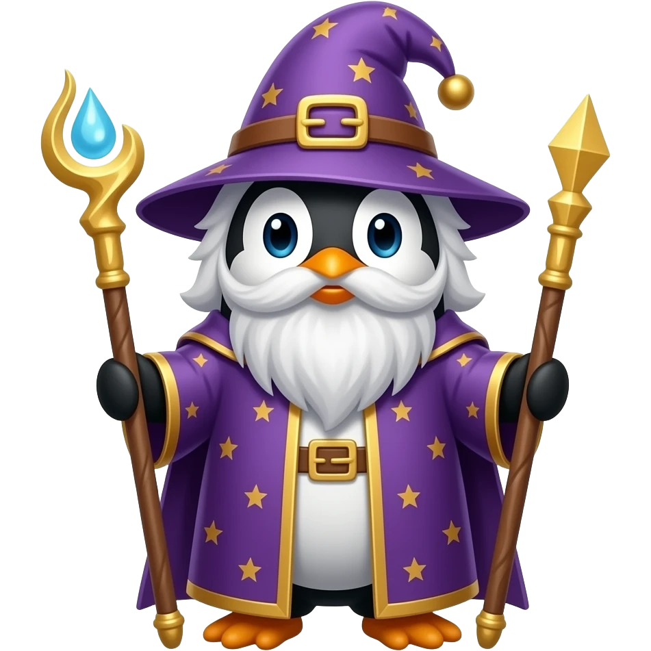 Penguin Wizard emoji