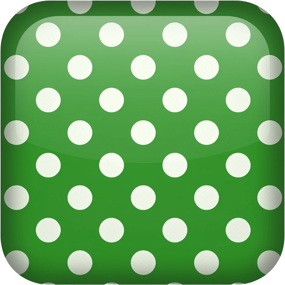 green polka dot piece of cloth emoji