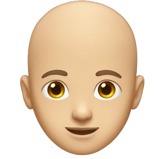 a young bald man emoji