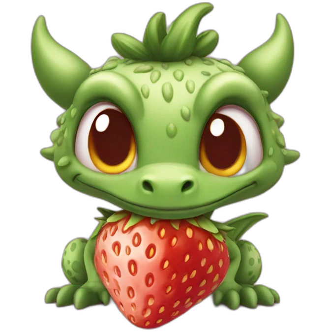 Strawberry shortcake dragon emoji