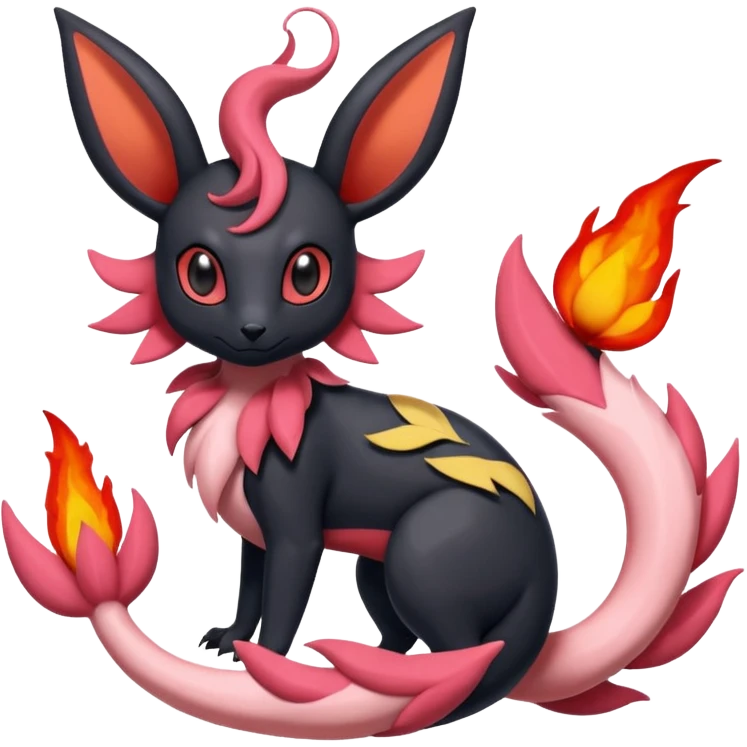 Salandit-Bayleaf-Sylveon-Umbreon-fusion-Pokémon-hybrid-creature  emoji