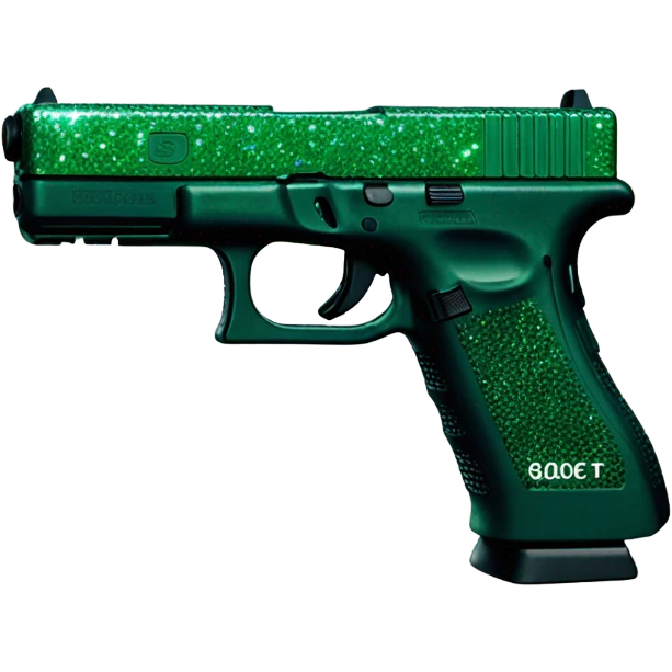 sparkly dark green glock emoji