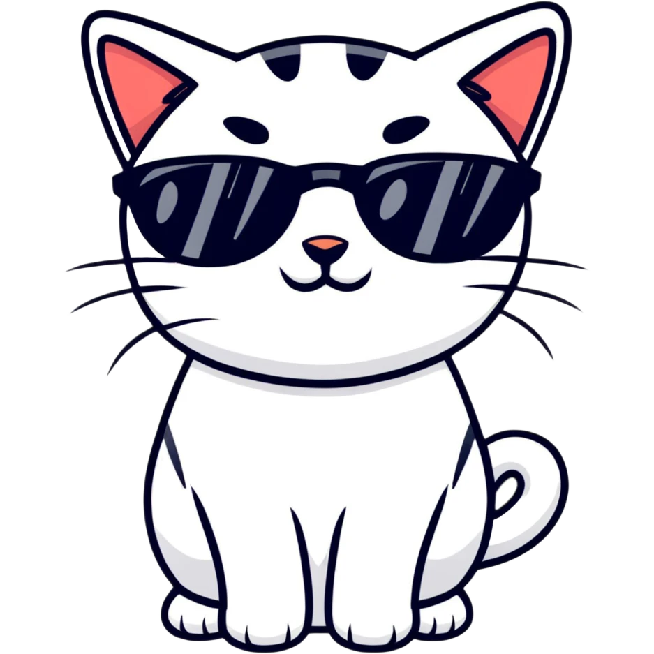 Cat with sunglasses emoji