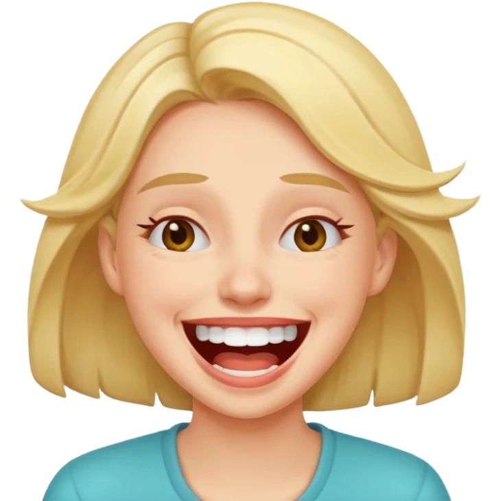 Stressed laughing woman emoji