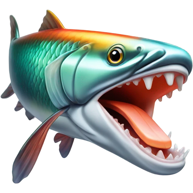 Fire breathing salmon emoji