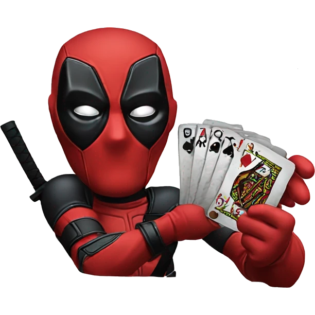 Deadpool play poker emoji