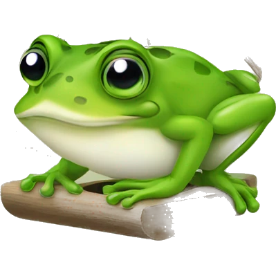 Frog on a bird feeder emoji