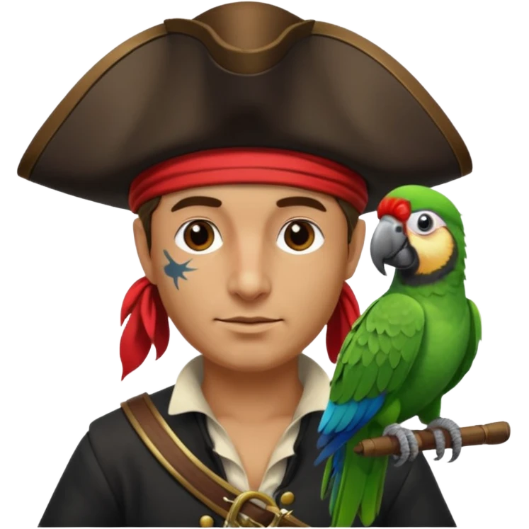 pirate and parrot emoji
