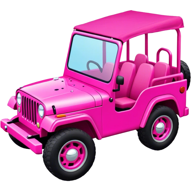 Hot pink jeep  emoji