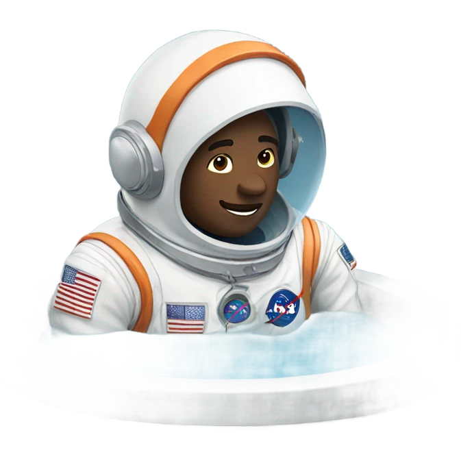 Astronaut in a hot tub emoji