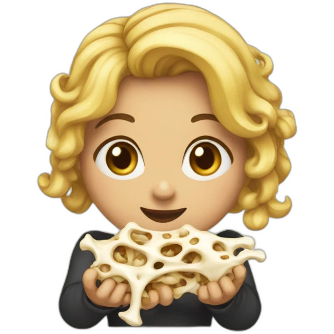 Holly willouhgby eating bones emoji