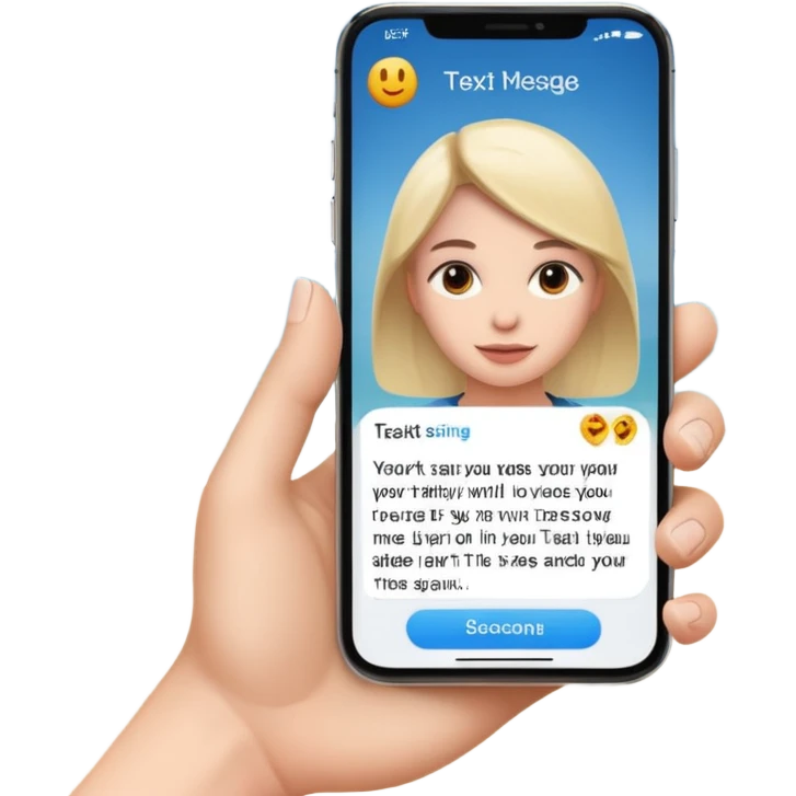 text message with photo emoji