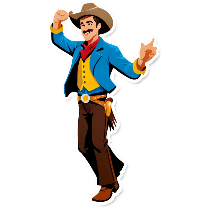 Cowboy dancing emoji