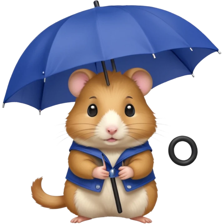 hamster holding an umbrella emoji